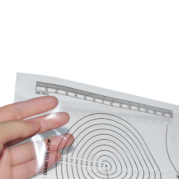 Fita métrica descartável médica transparente para medição de feridas